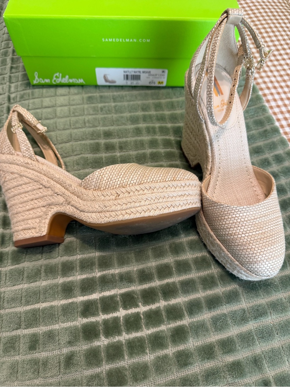 Sam Edelman Nati Platform Espadrille Wedges — Neutral Beige - Picture 3 of 7